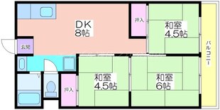 杉本町グランドハイツの物件間取画像